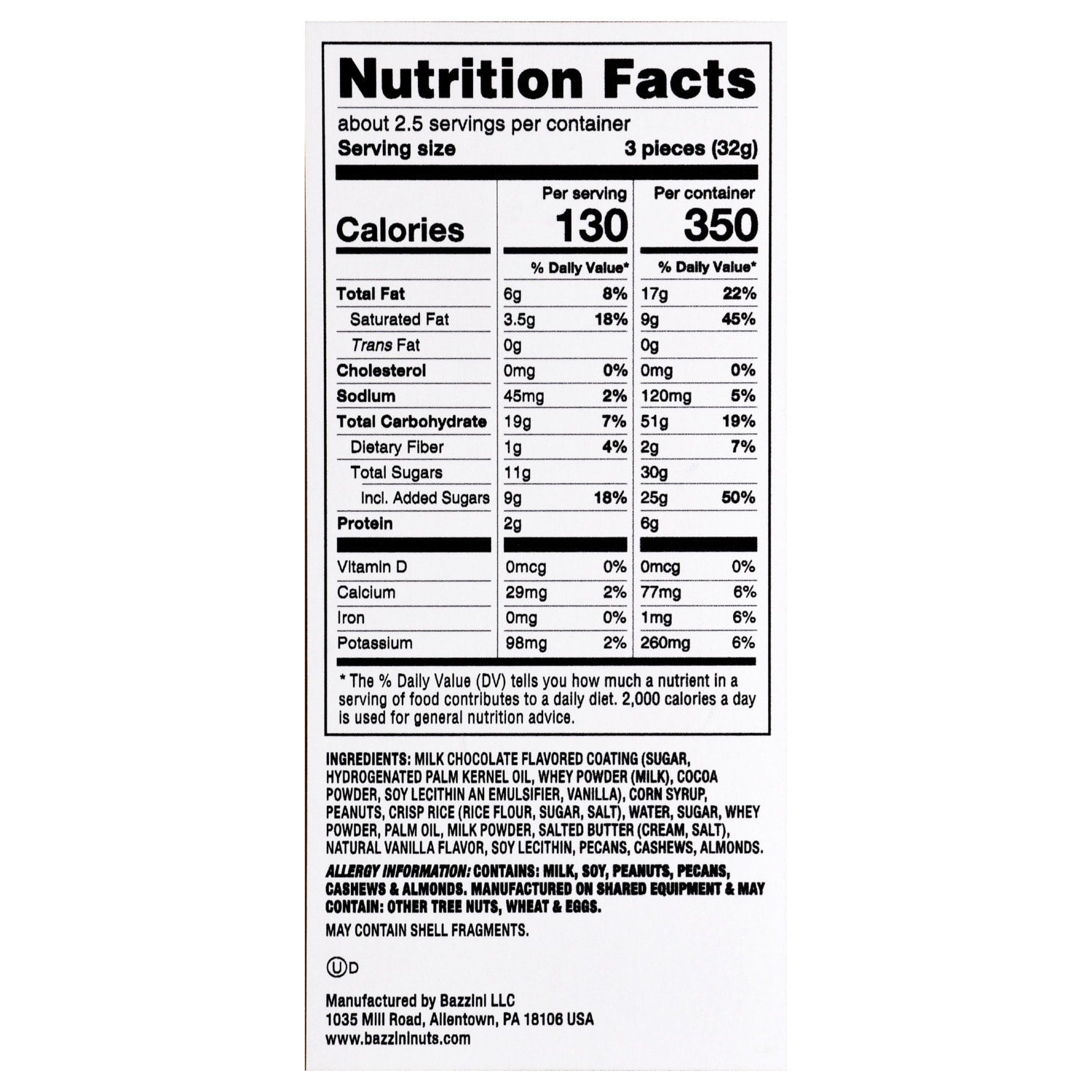 Barton's Chocolate Covered Caramel Peanut Clusters, 3-oz.