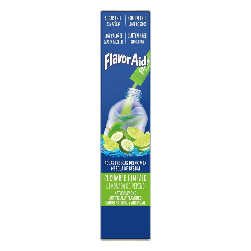Flavor Aid Cucumber Limeade Drink Sticks, 8-pc Pack.
