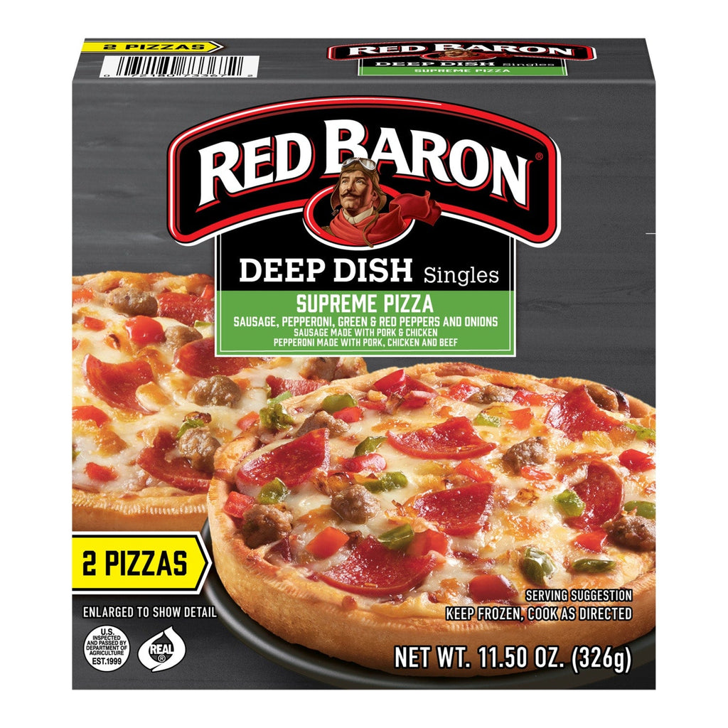 Red Baron Deep Dish Personal Frozen Pizza - Supreme, 2 ct.