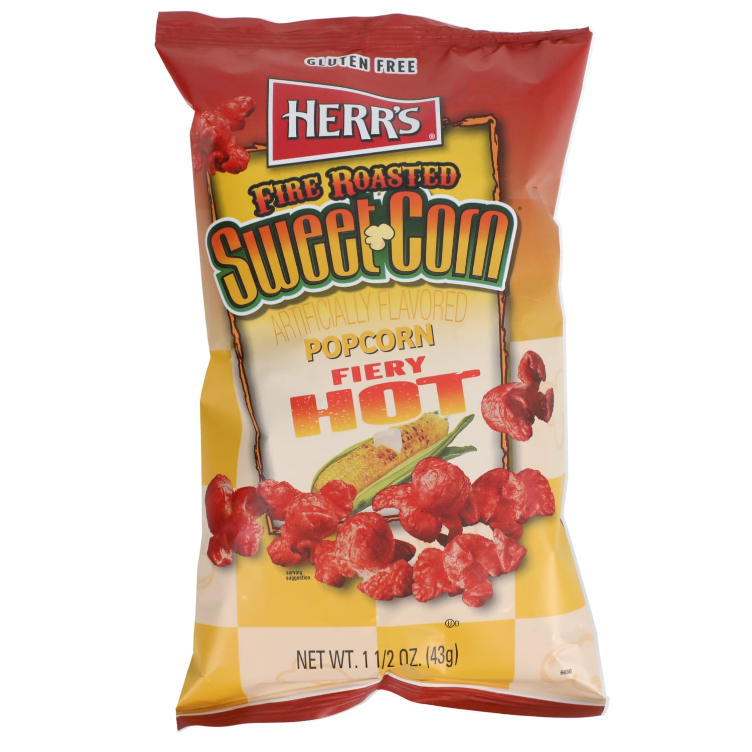 Herr's Fire-Roasted Sweet Corn Fiery Hot Popcorn, 1.5-oz.