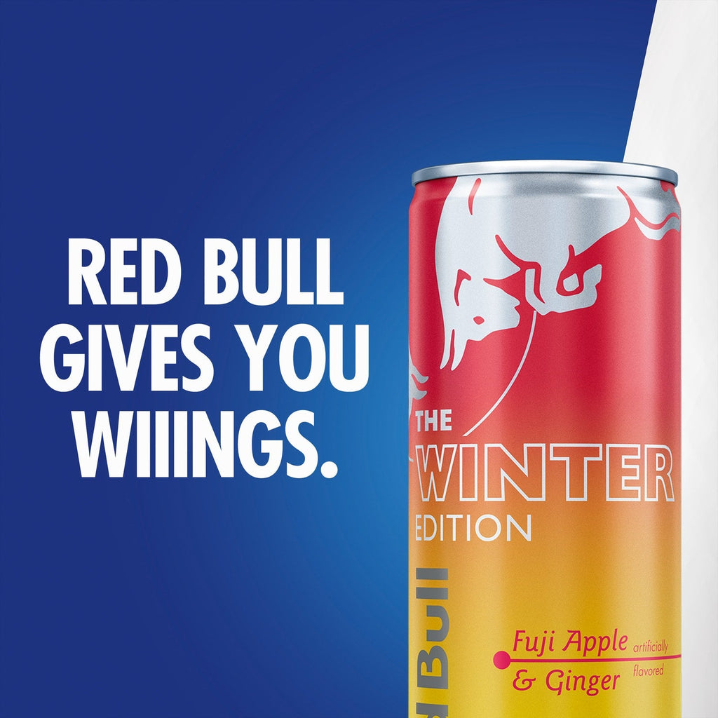 Red Bull Winter Edition Energy Drink, Fuji Apple &amp; Ginger, 12 fl. oz. Can, 114mg Caffeine, Taurine&nbsp;&amp; B&nbsp;Vitamins