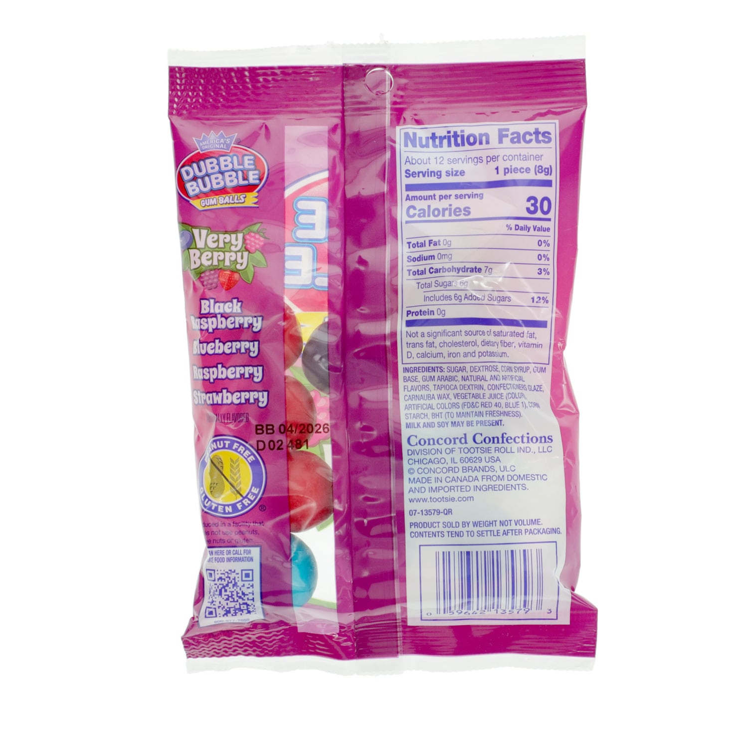 Dubble Bubble Very Berry-Flavored Gum Balls, 1-ct.