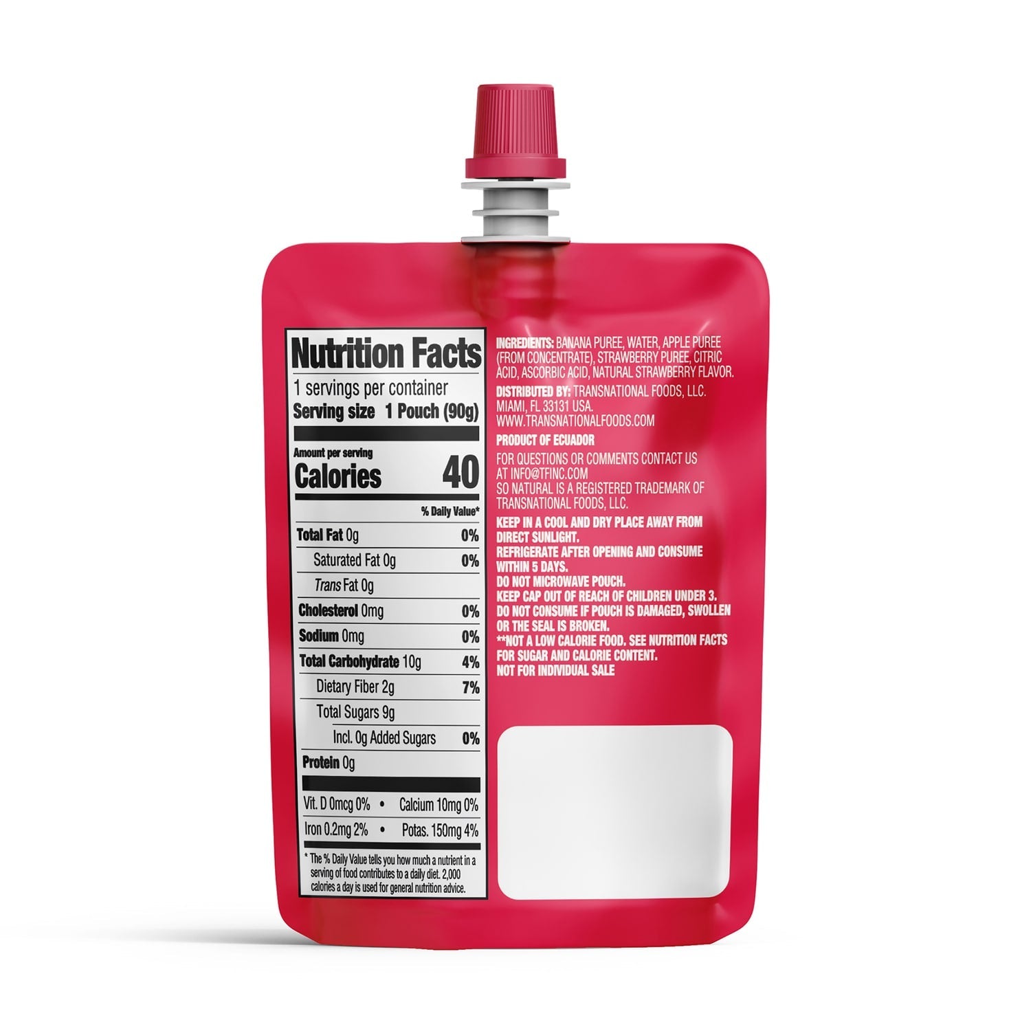 So Natural Strawberry Banana Puree, 2-ct. Pack