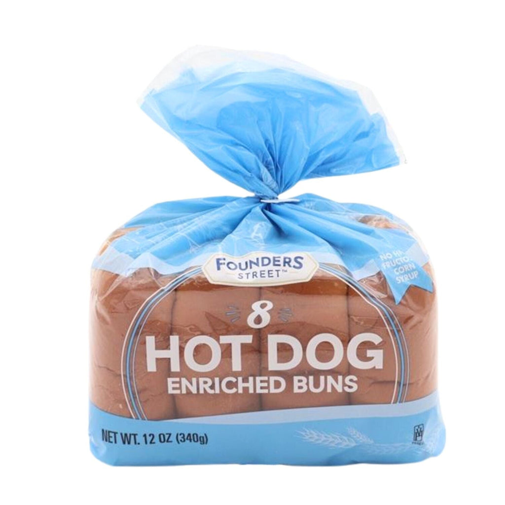 Founders Street Hot Dog Enriched Buns, 8-pc Pack.