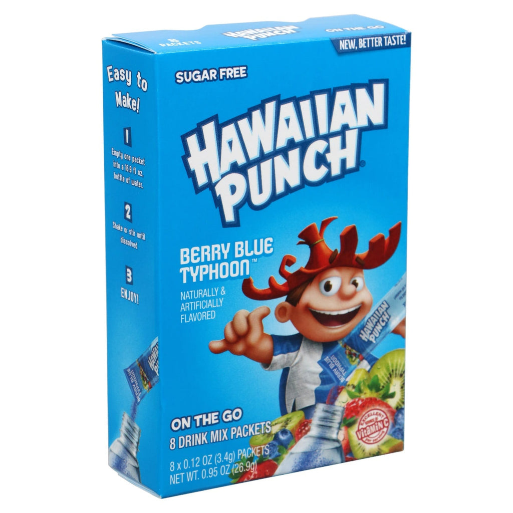 Hawaiian Punch Berry Blue Typhoon Sugar Free Powdermix Drink Mix, 8-ct. Packs