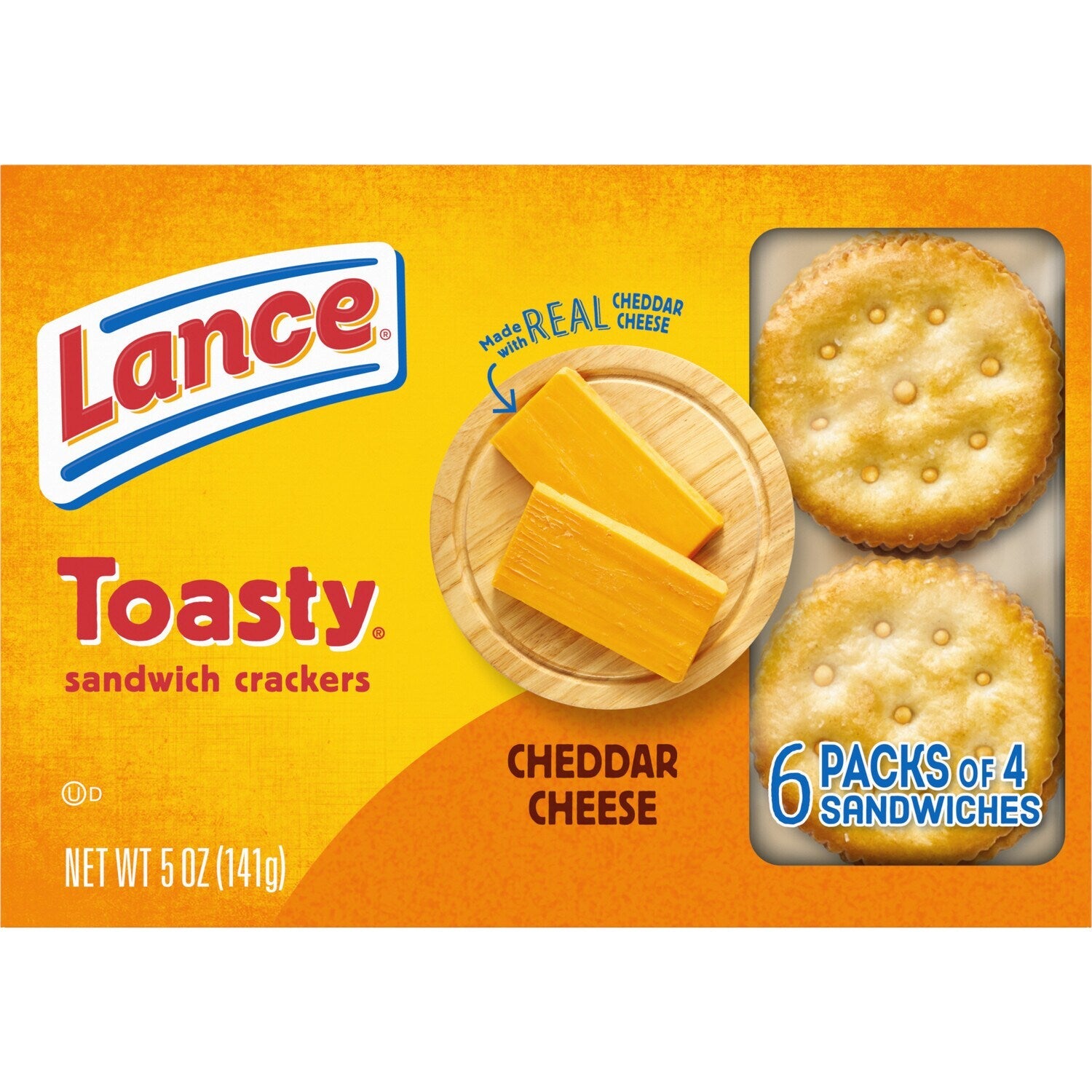Lance Toasty Cheddar Cheese Crackers, 6-pk. Box