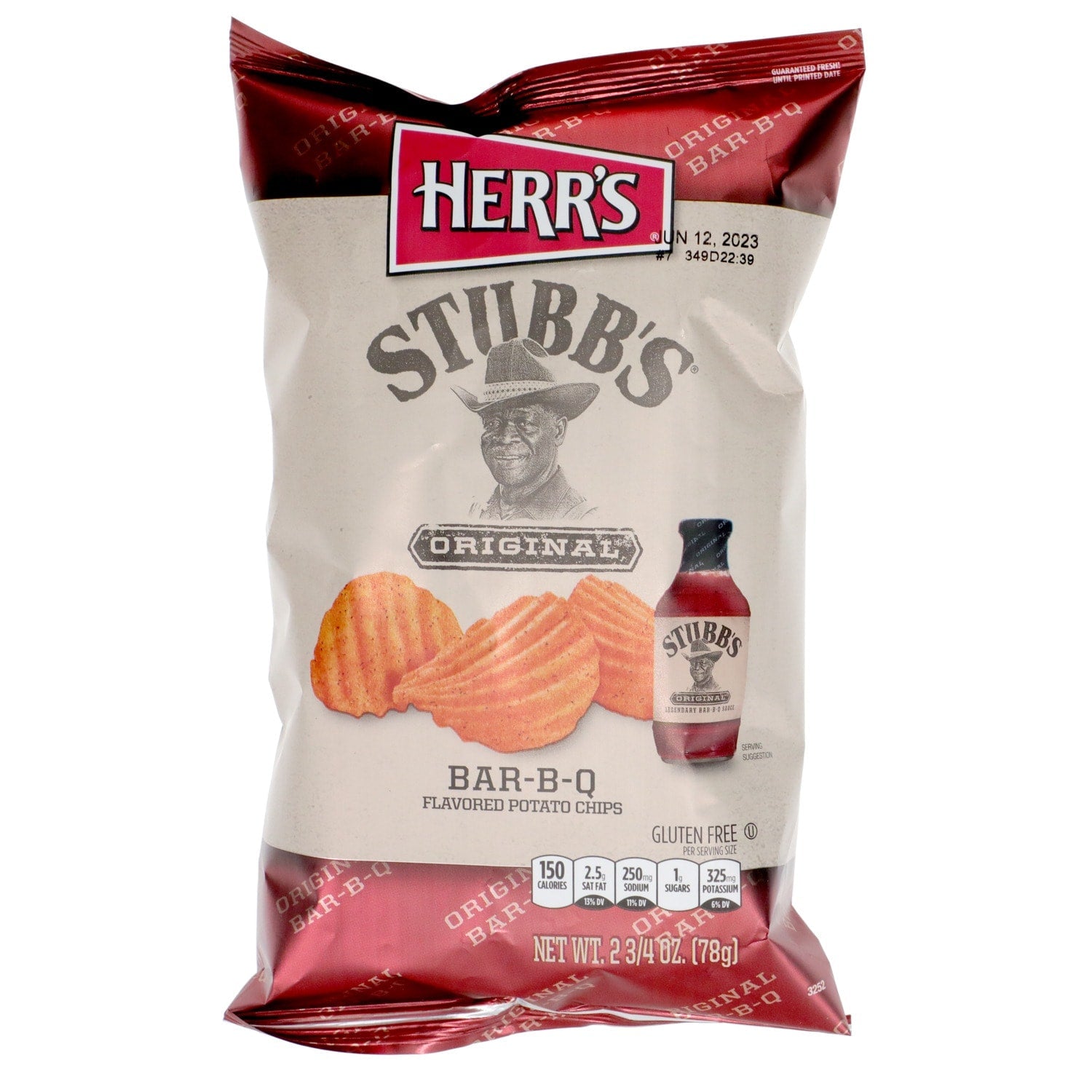 Herrâs Stubbs Original Bar-B-Q Potato Chips 2.75 oz