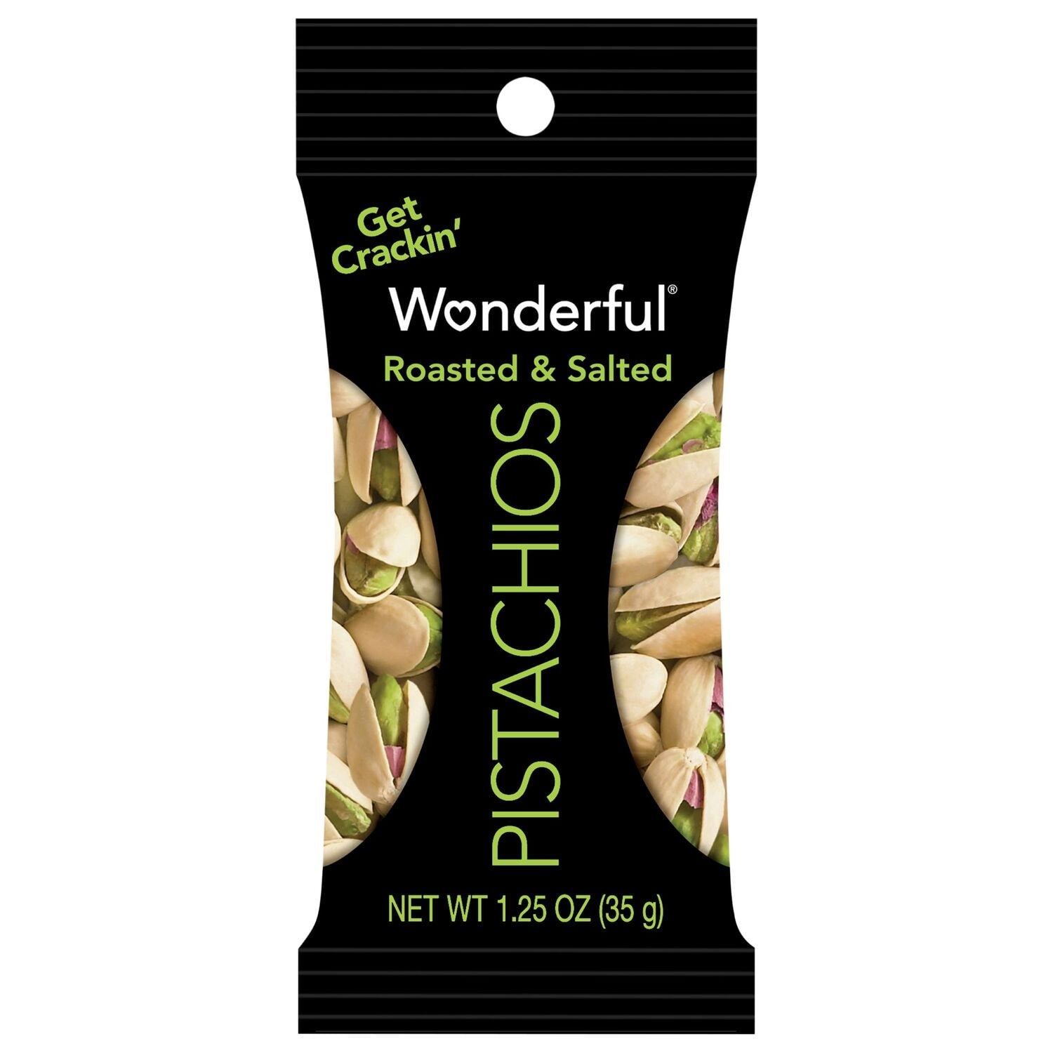 Wonderful Pistachios Roasted and Salted Pistachios, 1.25-oz. Pack