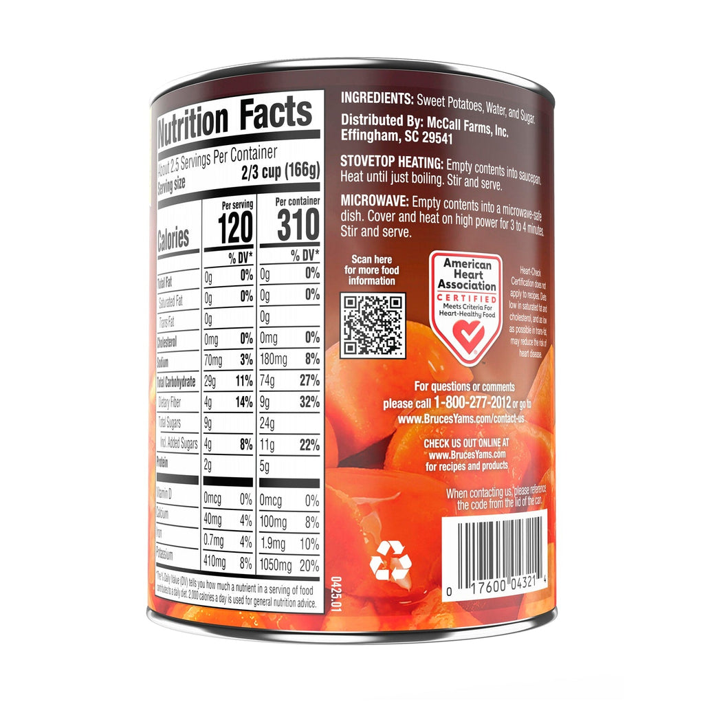 Bruce's Yams Cut Sweet Potatoes, 1-ct.