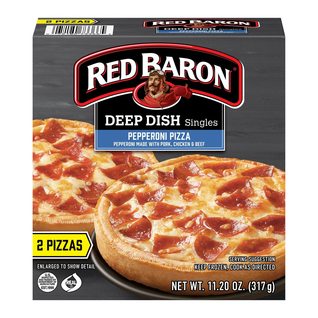 Red Baron Deep Dish Personal Frozen Pizza - Pepperoni, 2 ct.