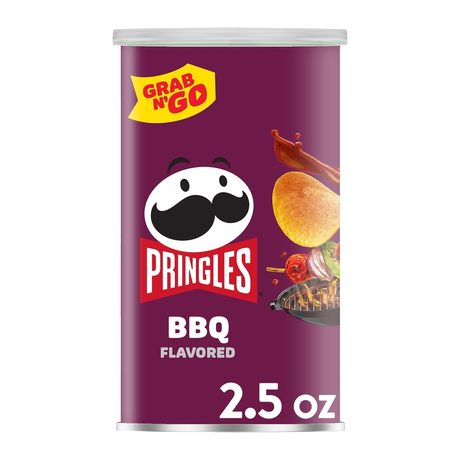 Pringles Grab &amp; Go Barbecue Chips, 2.5 oz.