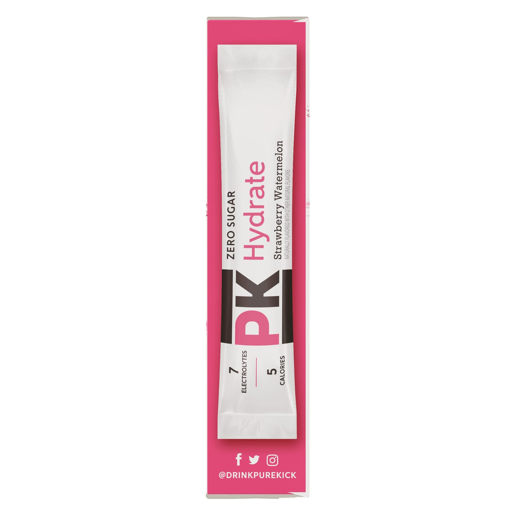 Pure Kick Strawberry Watermelon-flavored Hydrate Drink Mix Sticks, 6-pc Pack.