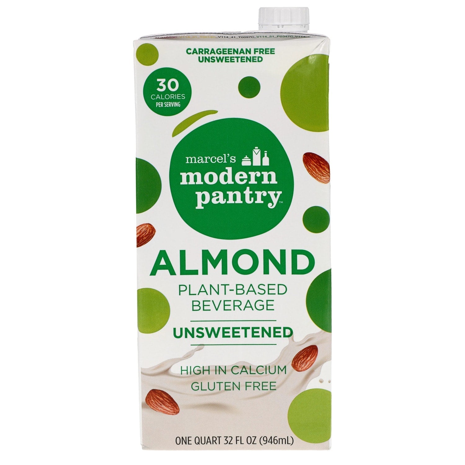 Marcelâs Modern Pantry, Unsweet Almond Milk, 32 oz.