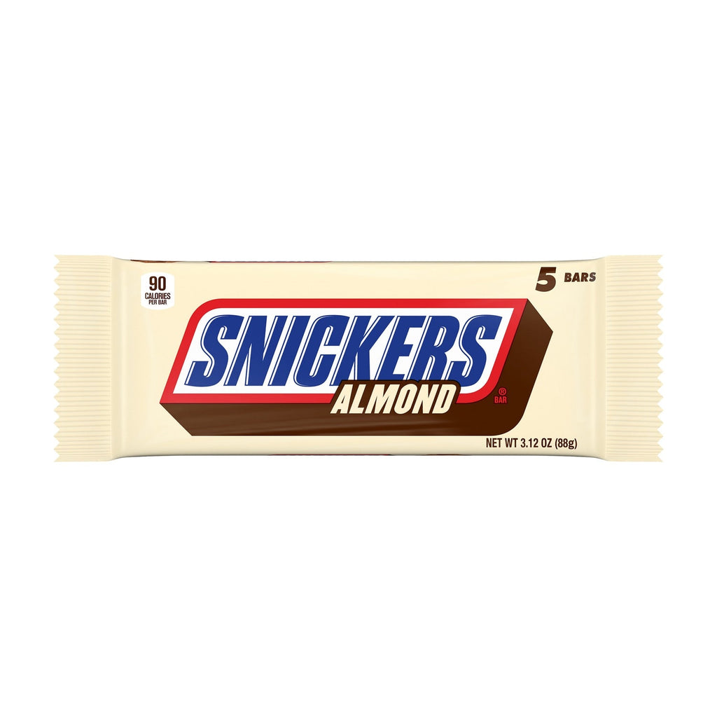 Snickers Almond Milk Chocolate Candy Bar, 5-pc Pack.