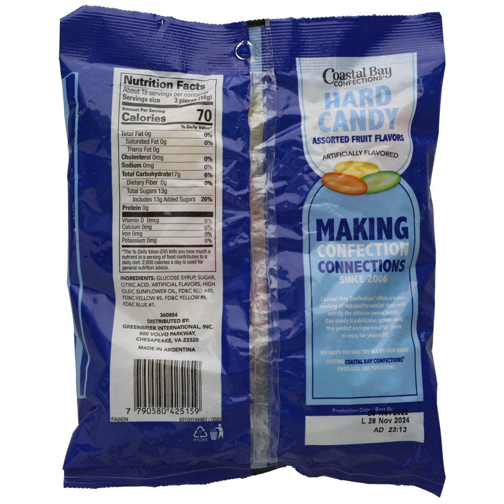 Coastal Bay Confections Assorted Fruit-Flavored Hard Candies, 1-ct.