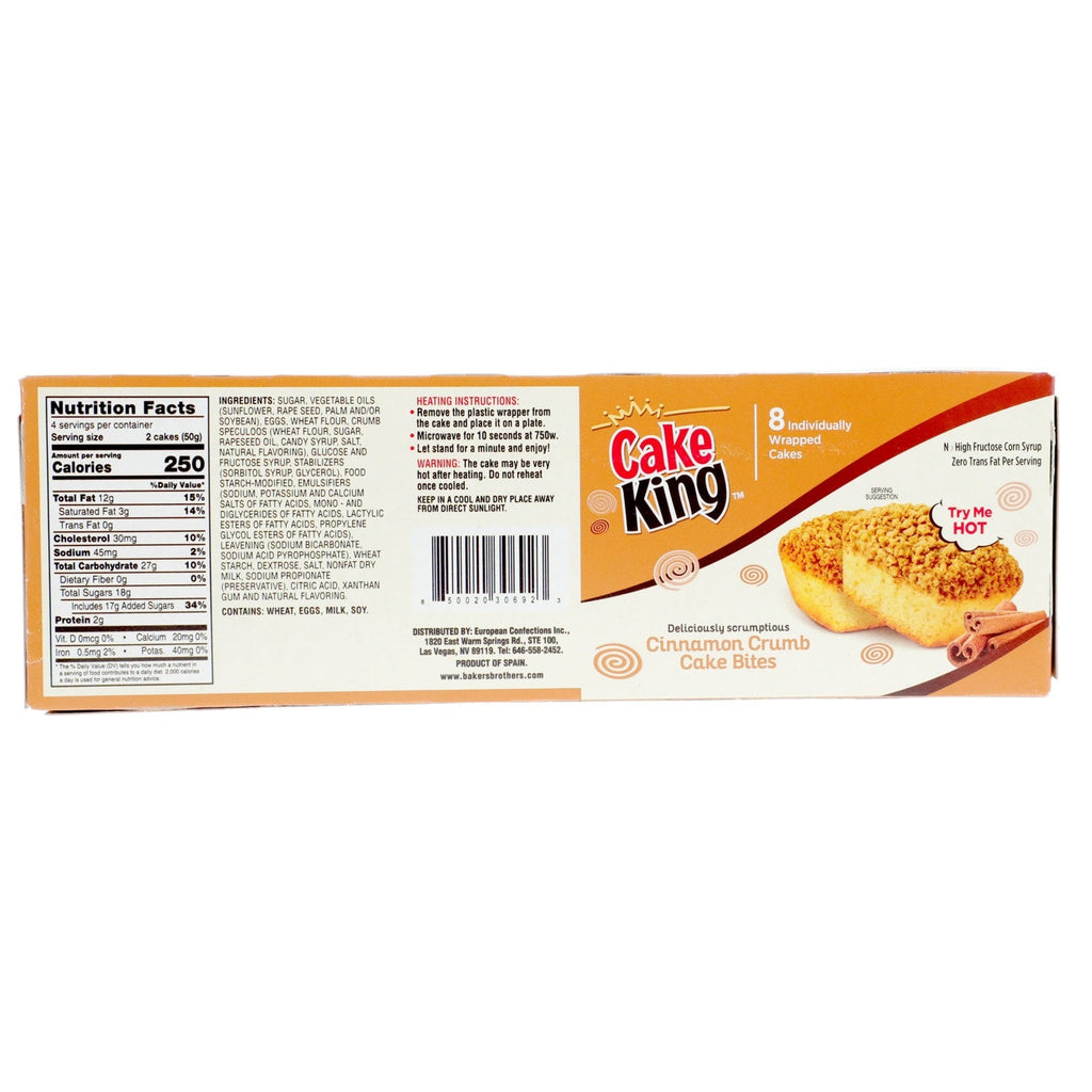 Cake King Cinnamon Crumb Cake Bites, 8-ct.