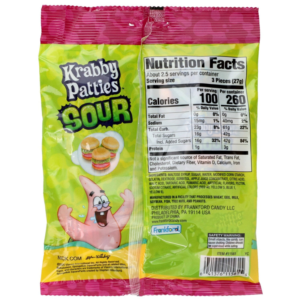Krabby Patties Sour Gummy Candies, 1-ct.