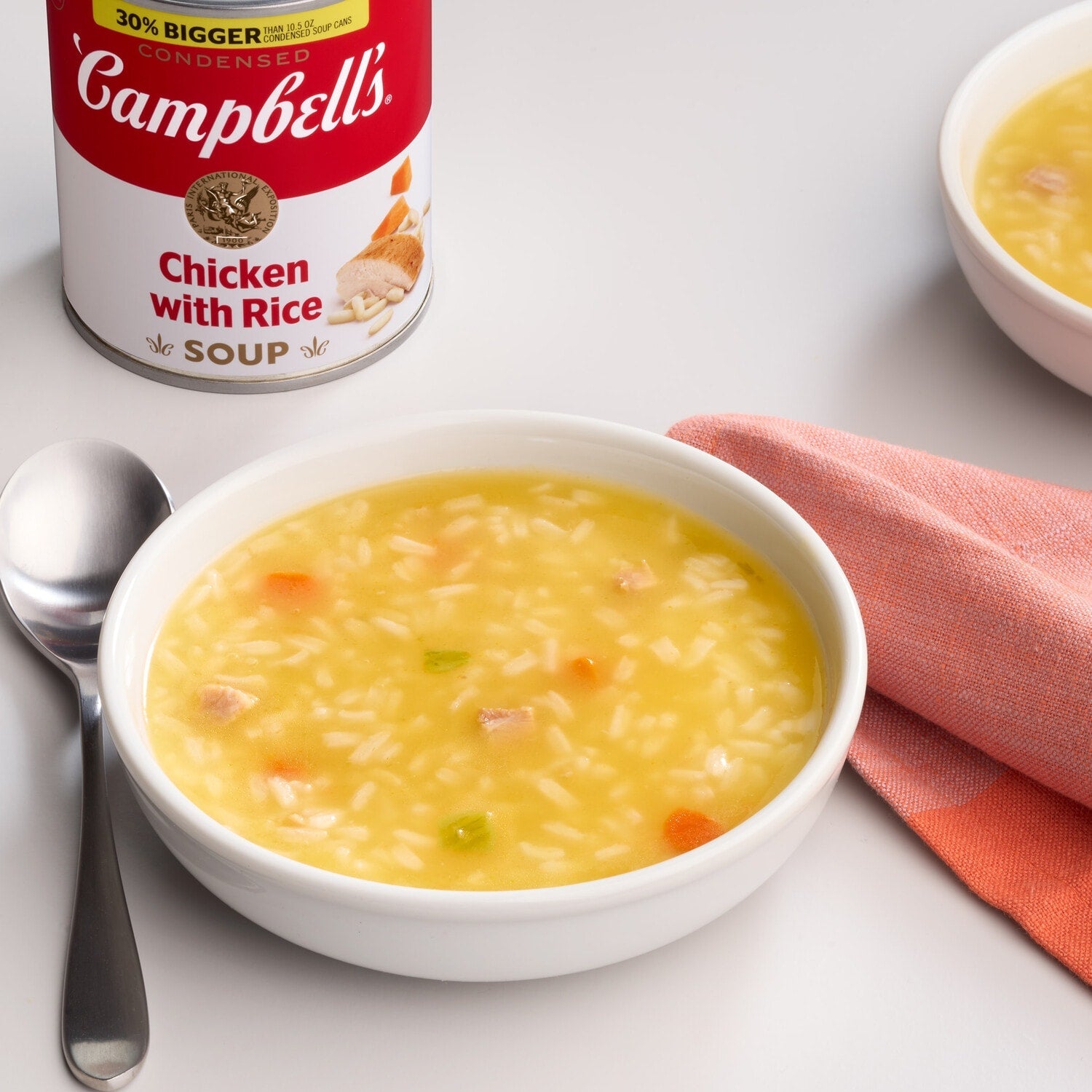 Campbellâs Condensed Chicken with Rice Soup, 13.8-oz. Cans