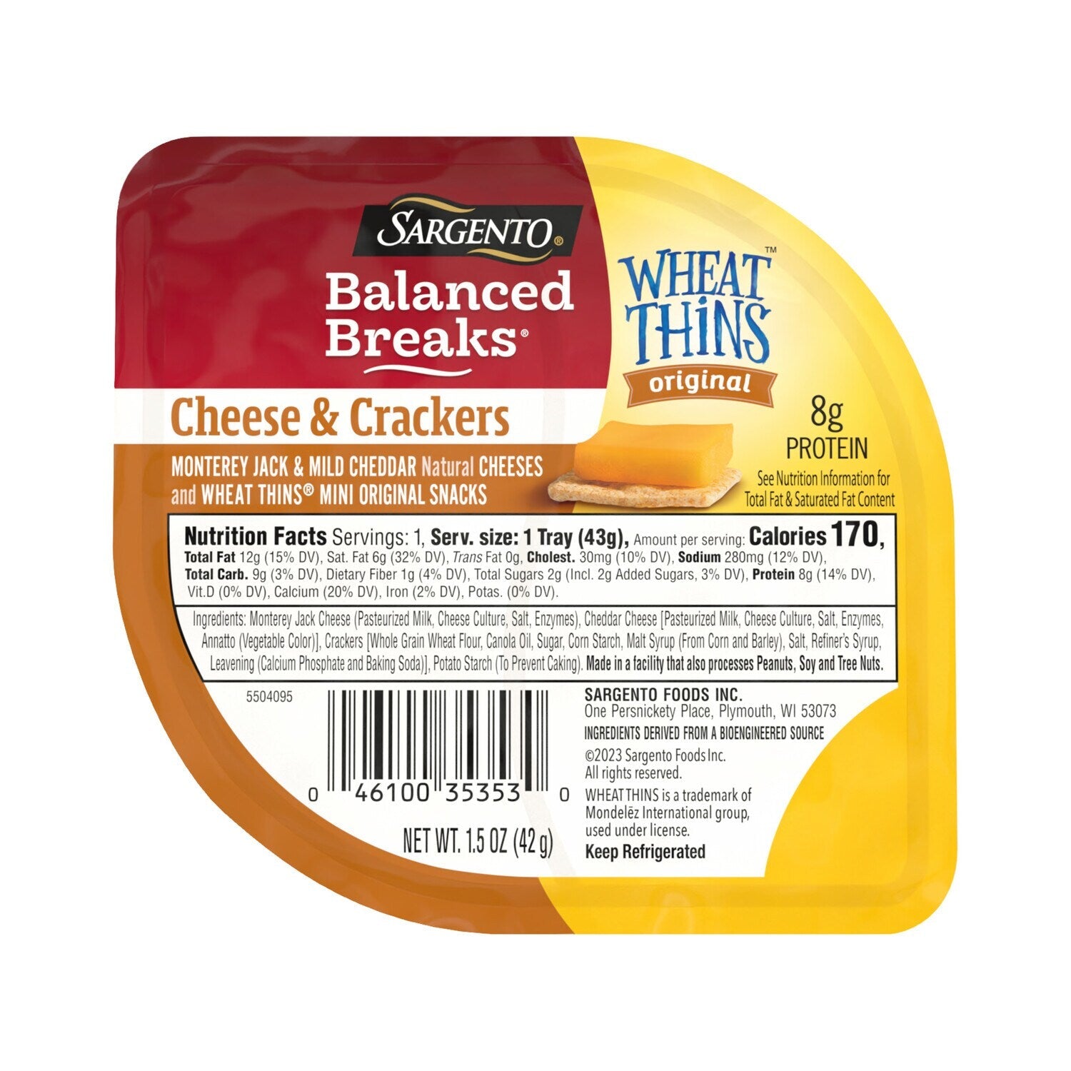 Sargento Balanced Breaks Cheese And Crackers Snack, 1-ct.