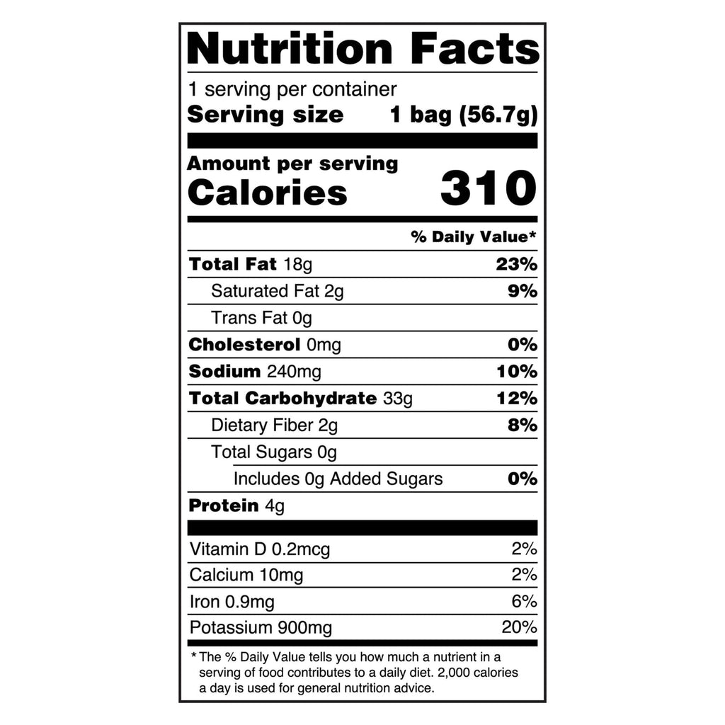 Timâs Cascade Style Original with Sea Salt Potato Chips, 2 oz. Bag