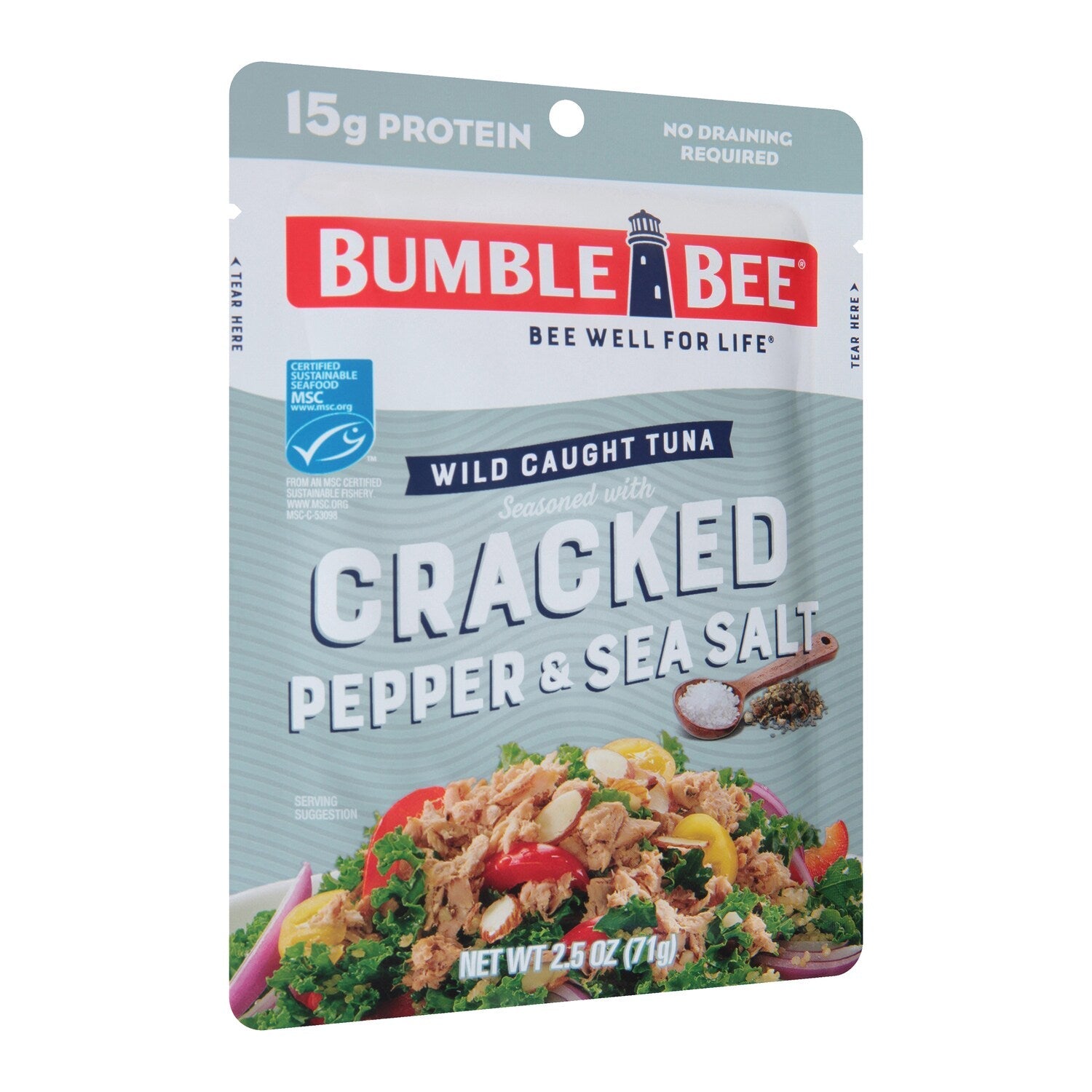 Bumble Bee Wild Caught Tuna Seasoned With Cracked Pepper And Sea Salt, 1-ct.