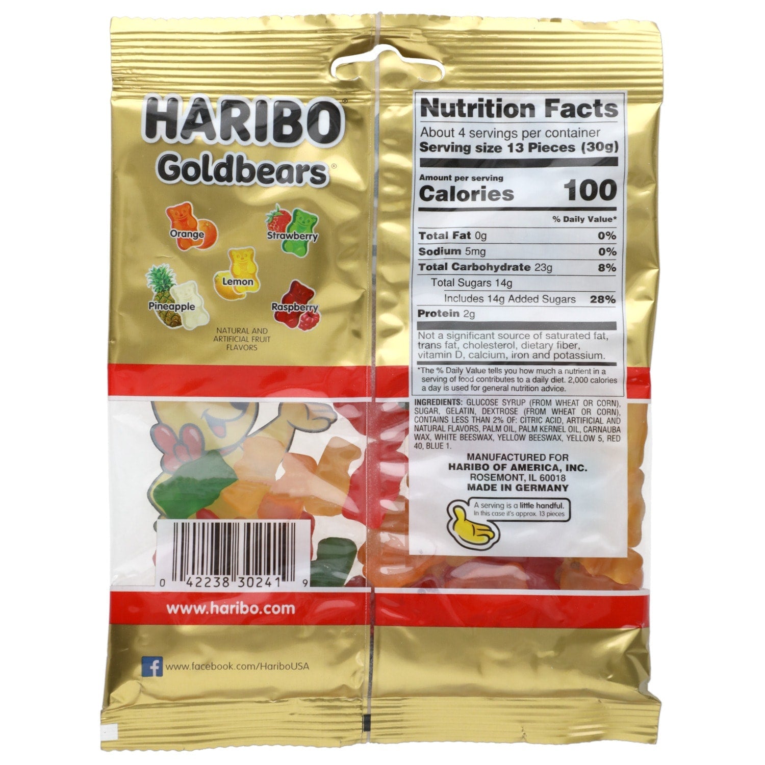 Haribo Gold Bears Gummi Candies, 4 oz. Bags