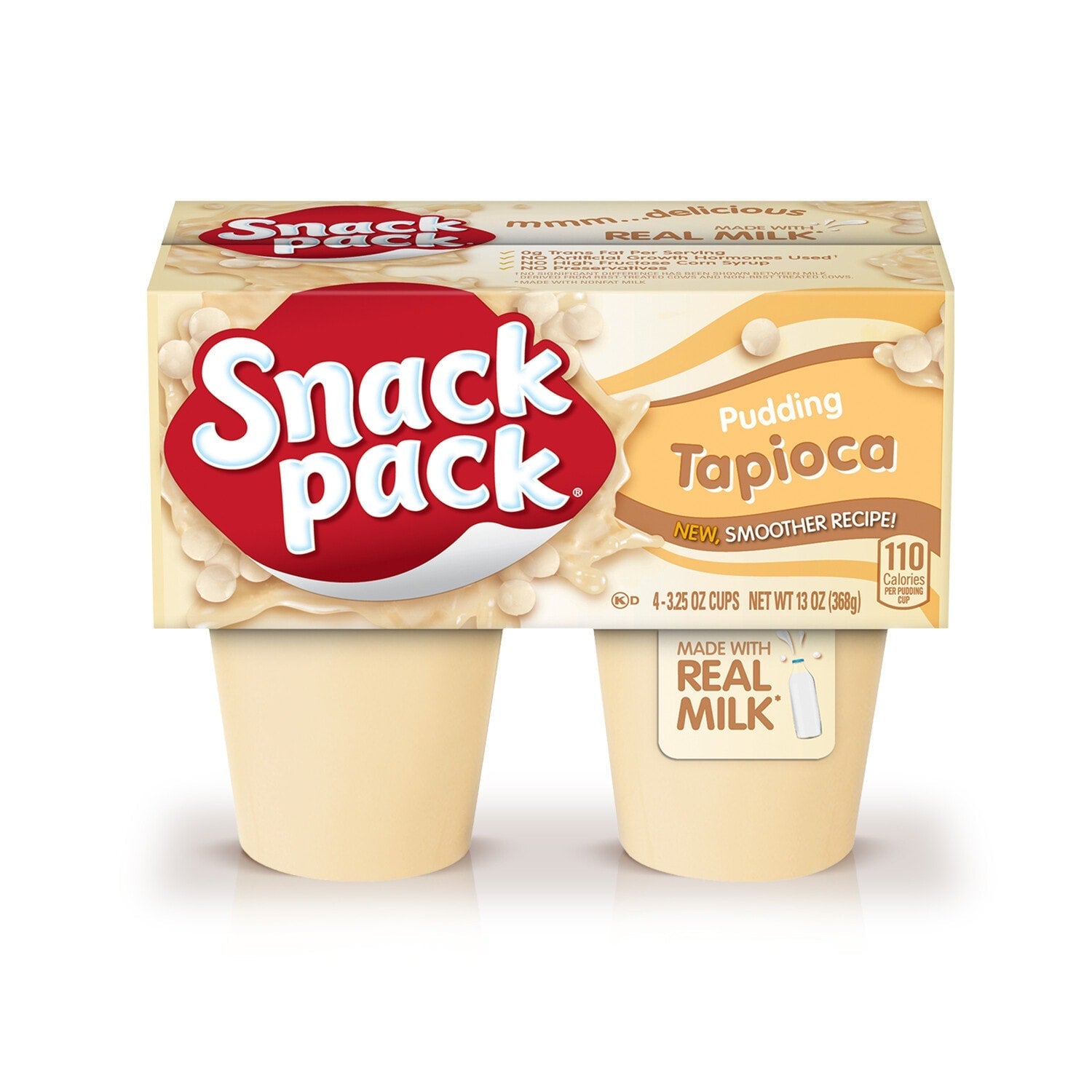 Conagra Brands Snack Pack Tapioca Pudding, 4-pc Pack.