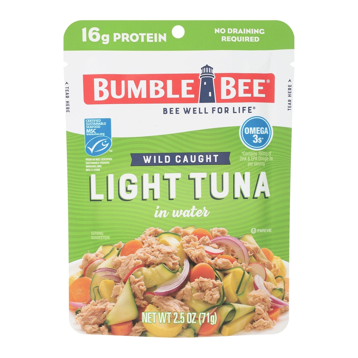 Bumble Bee Wild-Caught Light Tuna in Water, 1-ct.