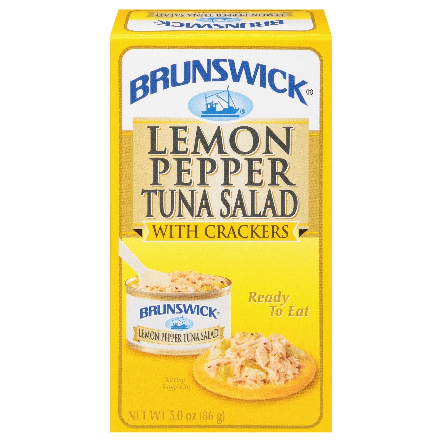Brunswick Ready-To-Eat Lemon Pepper Tuna Salad with Crackers, 1-ct.