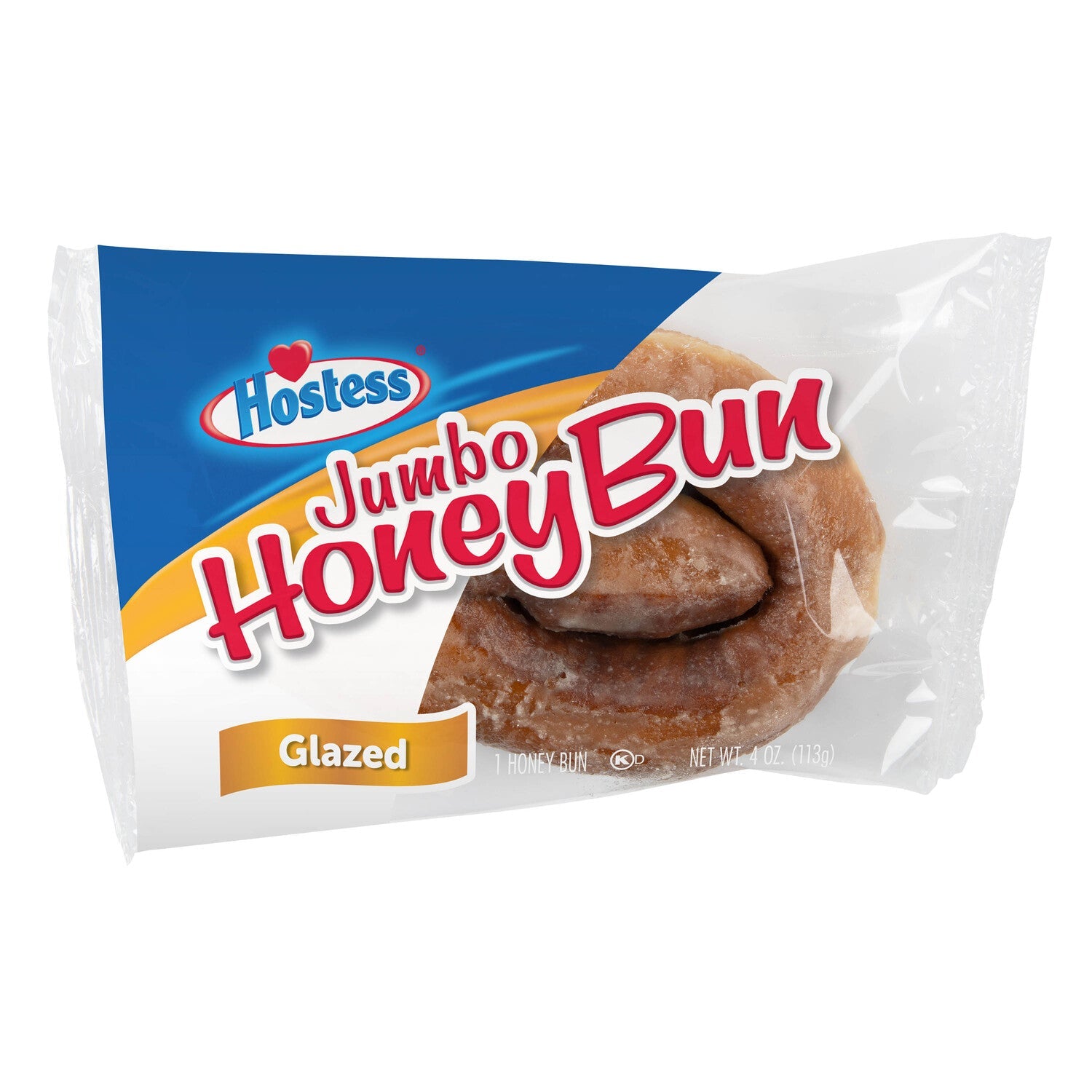 Hostess Jumbo Glazed Honey Bun Single Pack, 1-ct.