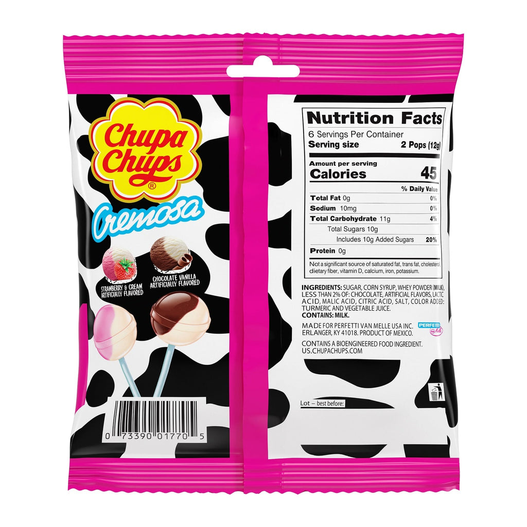 Chupa Chups Mini Cremosa Lollipops, 12-ct. Bag
