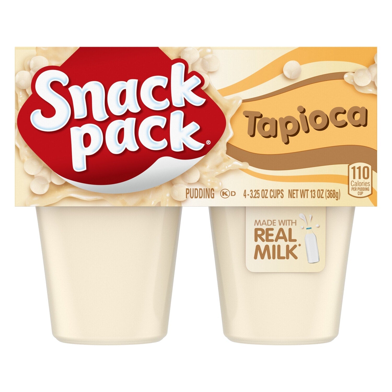 Conagra Brands Snack Pack Tapioca Pudding, 4-pc Pack.