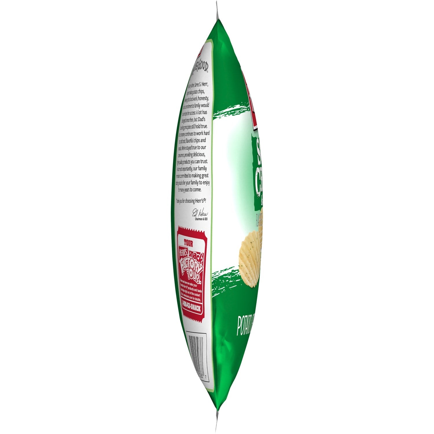 Herr's Sour Cream And Onion Flavored Potato Chips, 1-ct.