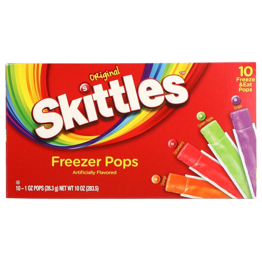 Skittles Freezer Pops, Assorted Flavors, 10-pc Pack.