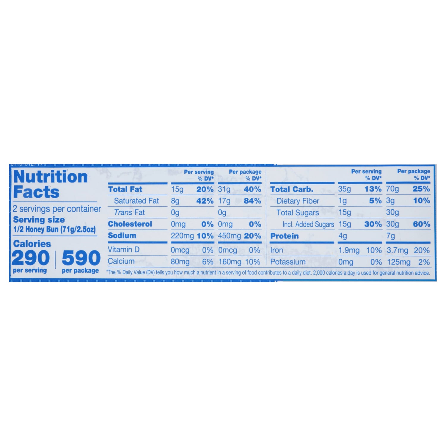 Tastykake Glazed Honey Bun, 5 oz. Pack
