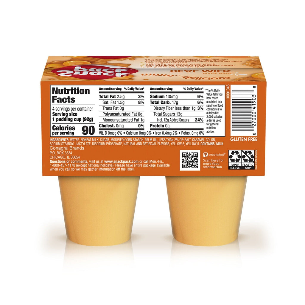 Snack Pack Butterscotch Pudding, 2-pc Pack.