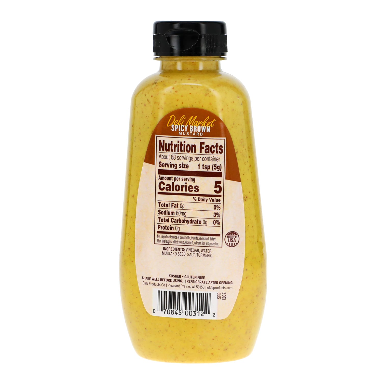 Deli Market Downtown Spicy Brown Mustard, 12 oz.