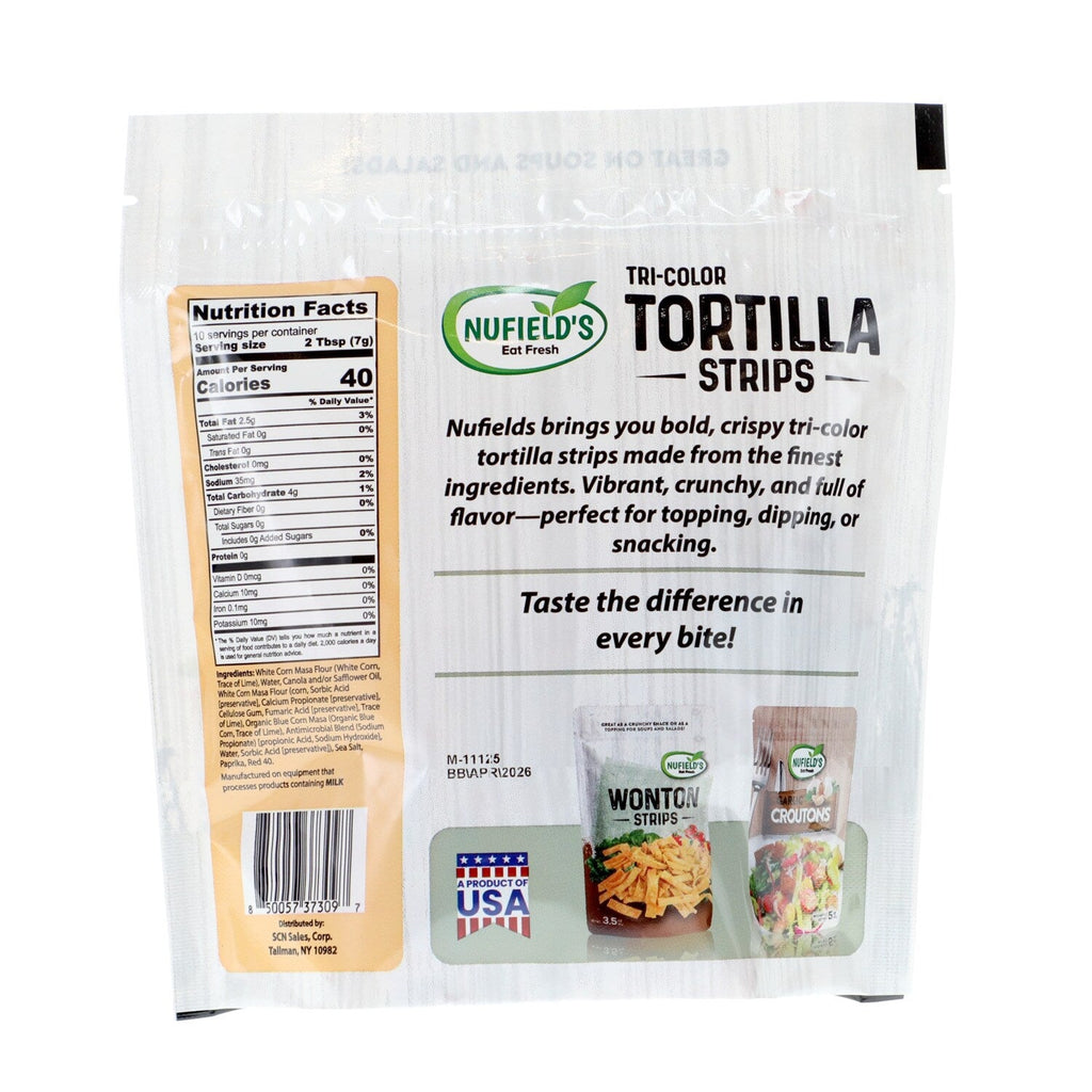 Nufields Tri-Color Tortilla Strips, 1-ct.
