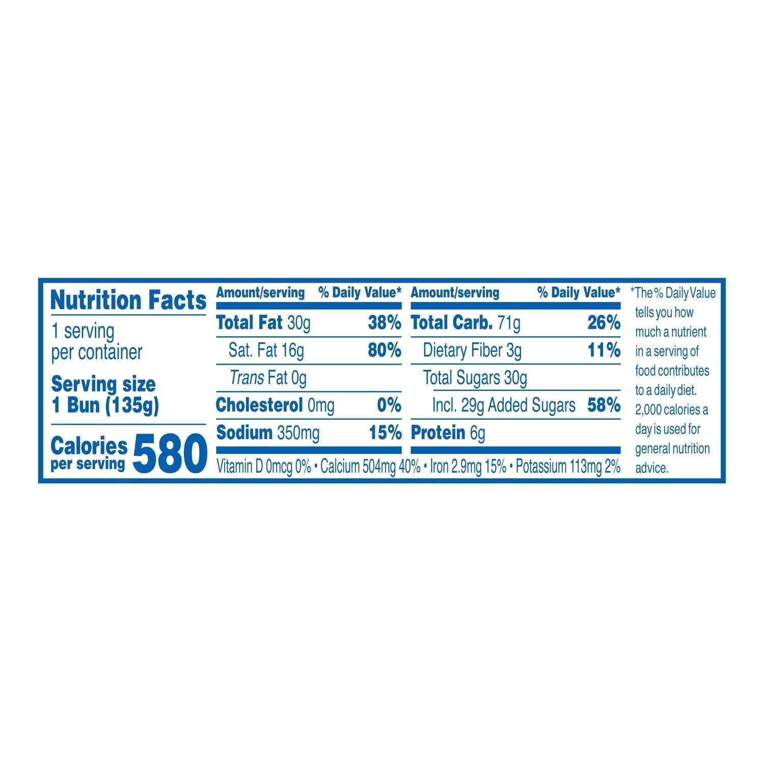Hostess Jumbo Iced Honey Bun, 1-ct. Pack