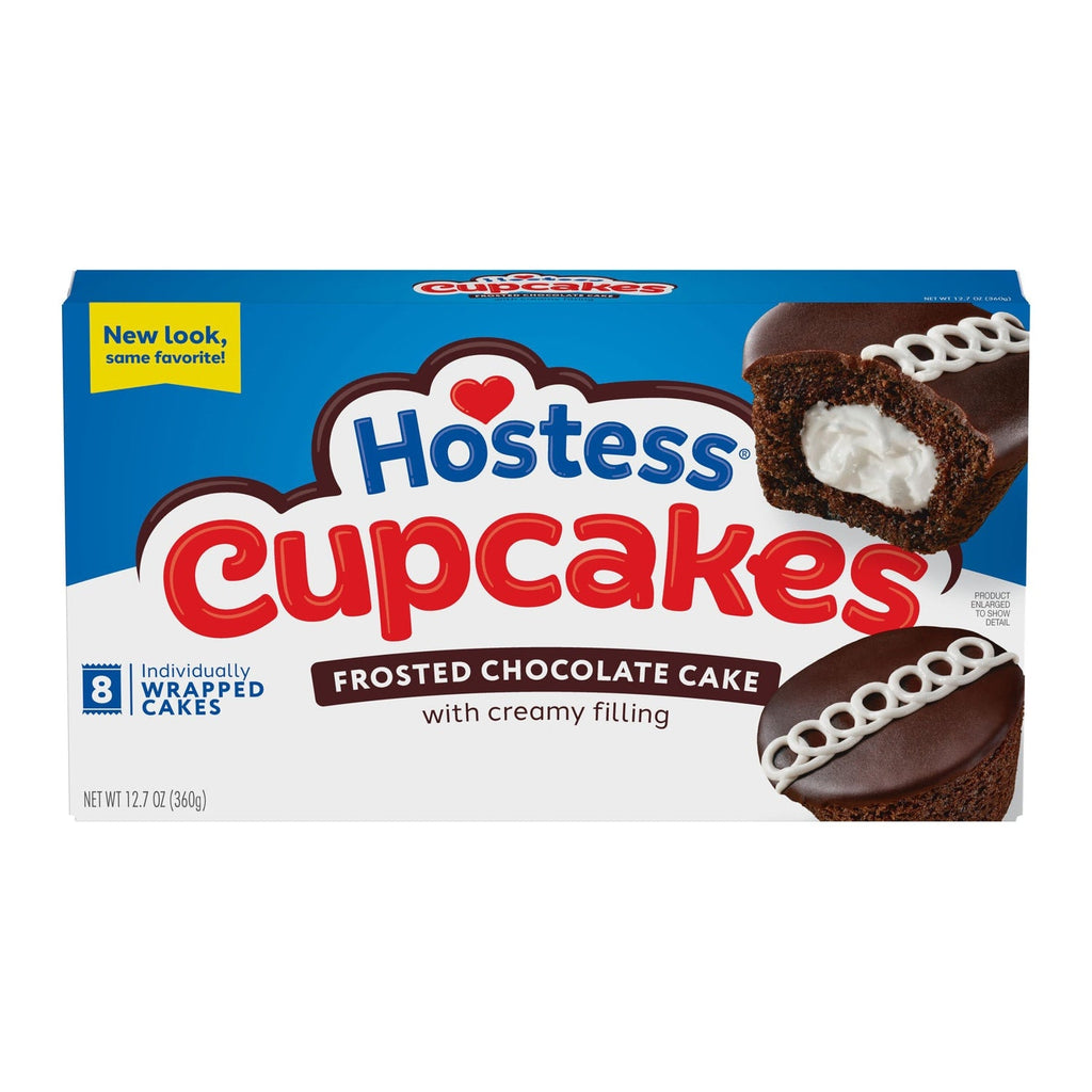 Hostess Frosted Chocolate Creamy Filled Cupcakes, 8-pc Pack.
