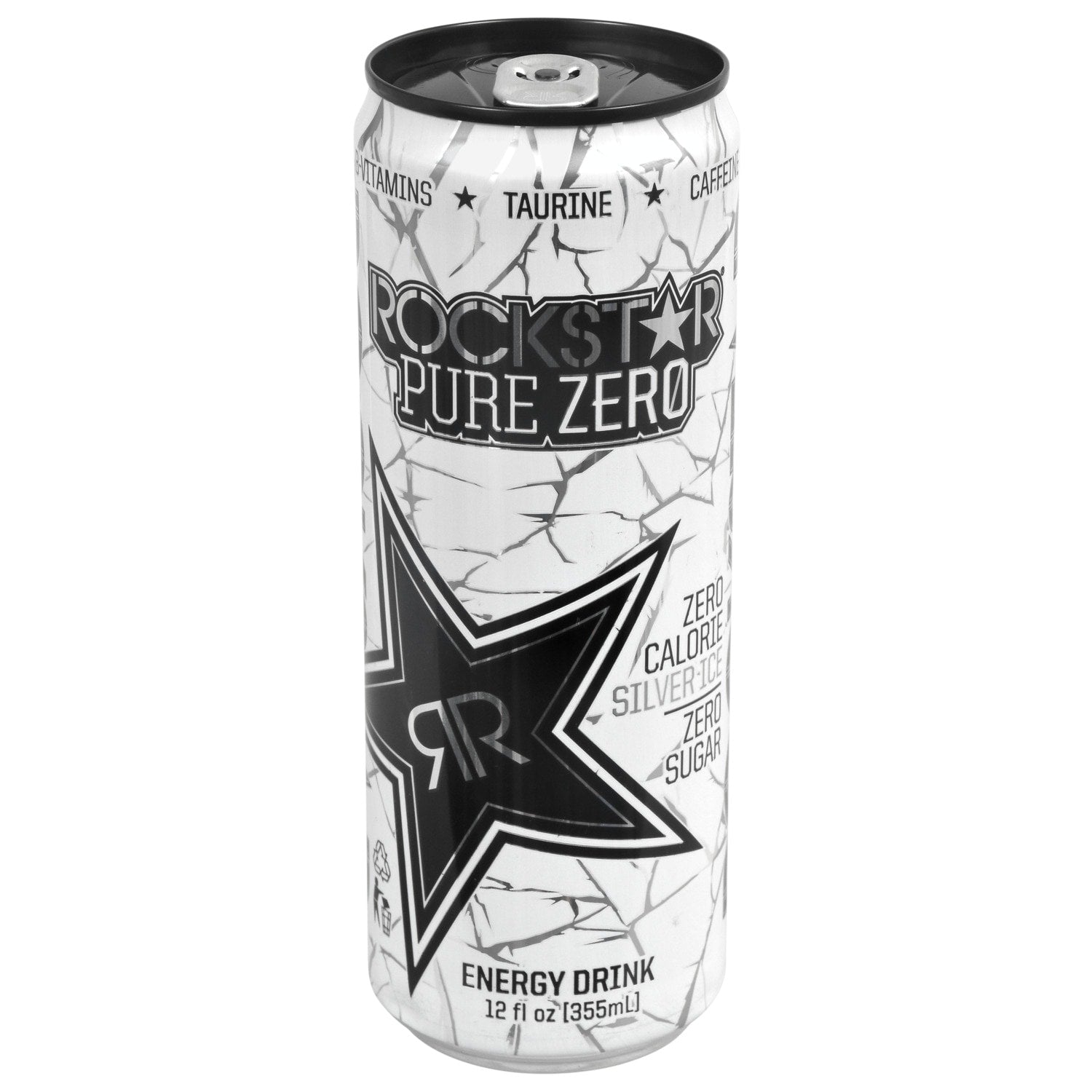 Rockstar Pure Zero Silver Ice Energy Drinks, 12 oz. Cans