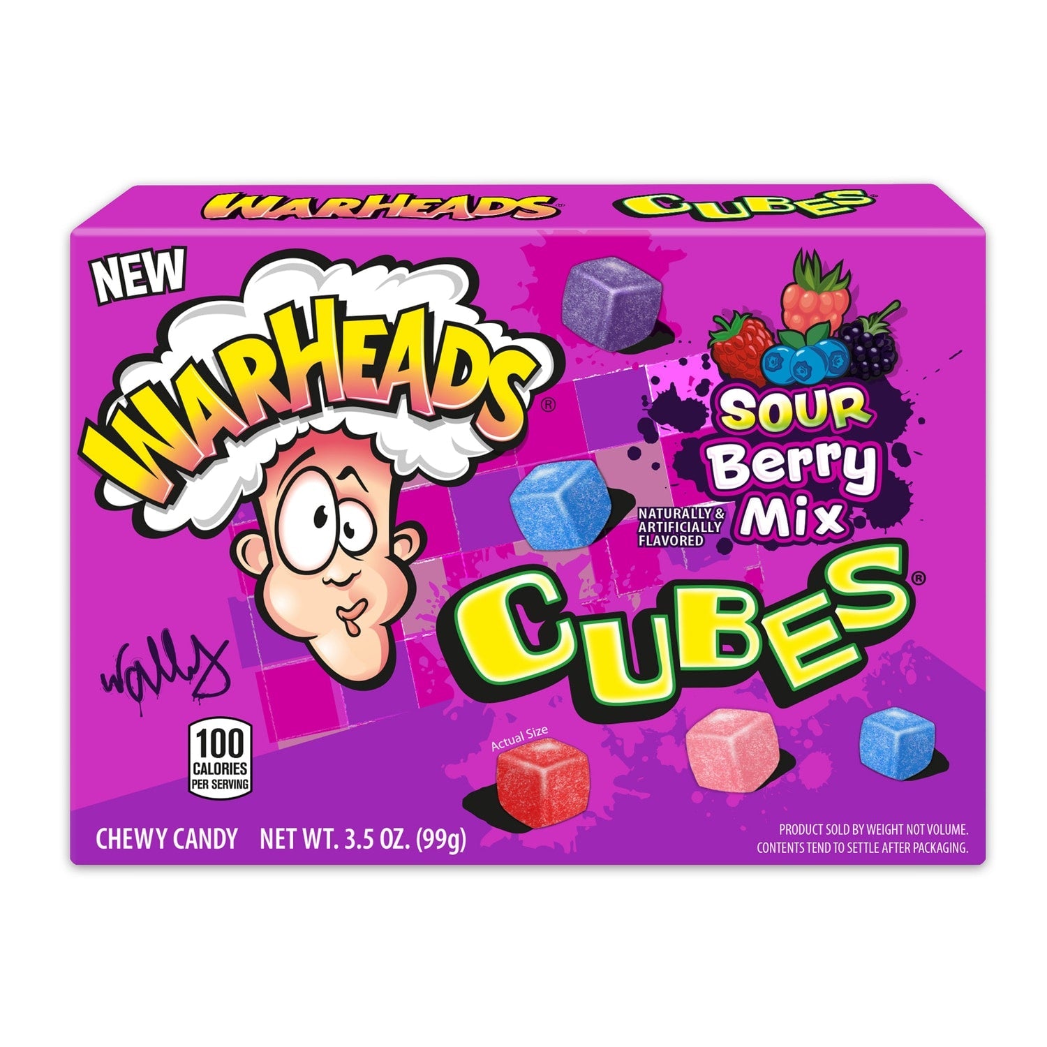 Warheads Sour Berry Cubes, 3.5-oz. Boxes