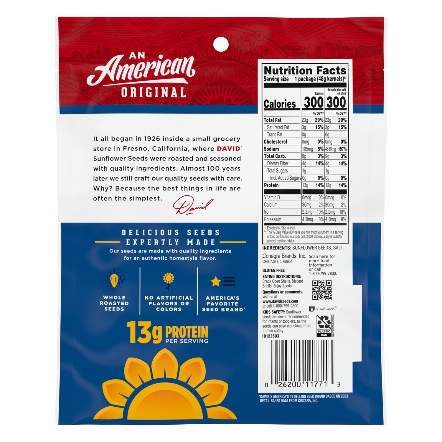 David Original Jumbo Sunflower Seeds, 3.75-oz.