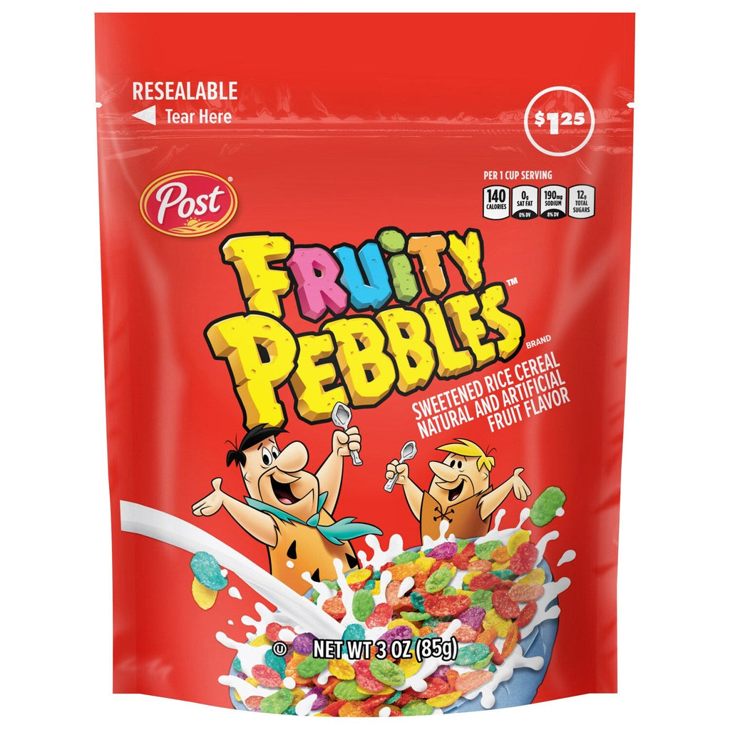 Post Fruity Pebbles Sweetened Rice Cereal, 3-oz.