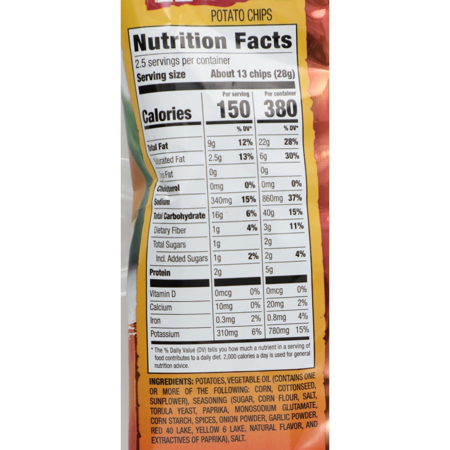 Herr's Red Hot Potato Chips, 2.5-oz.