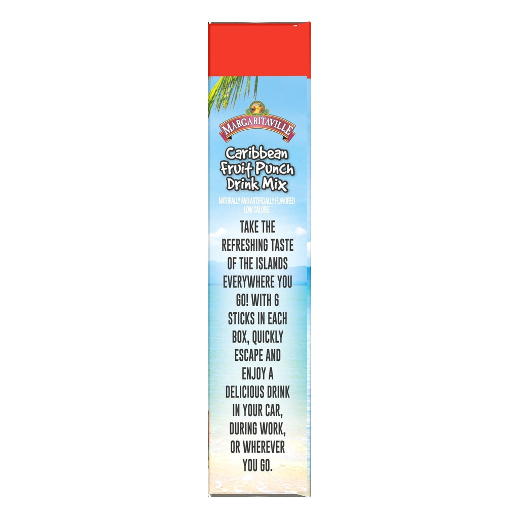 Margaritaville Zero Sugar Caribbean Fruit Punch Drink Mix, 6-pc Pack.