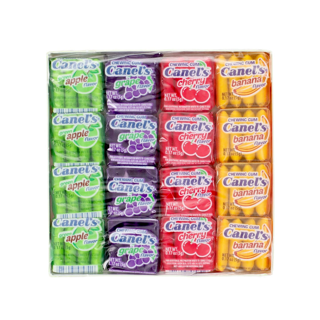 Canel's Fruit Flavored Chewing Gum, Assorted Flavors, 4-pc Pack.