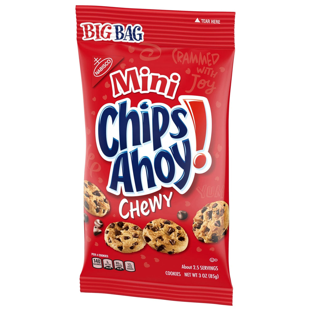 Nabisco Mini Chips Ahoy Chewy Chocolate Chip Cookies Big Bag, 3 oz.