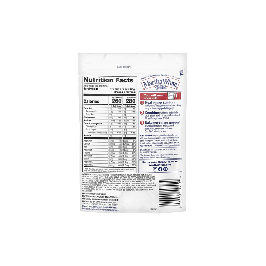 Martha White Blueberry Muffin Mix, 1-ct.