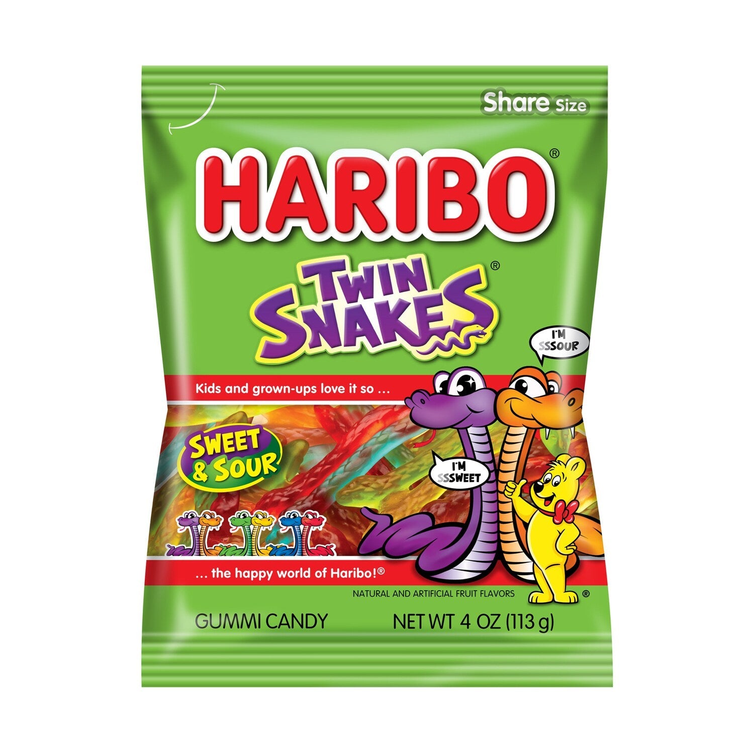 Haribo Twin Snakes Gummy Candy, 1-ct.